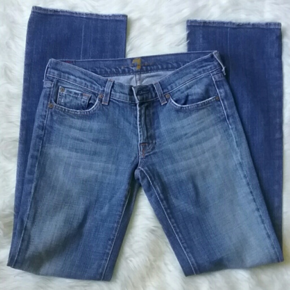 7 For All Mankind Denim - {7FAM} Classic Squiggle Pocket Bootcut Jeans